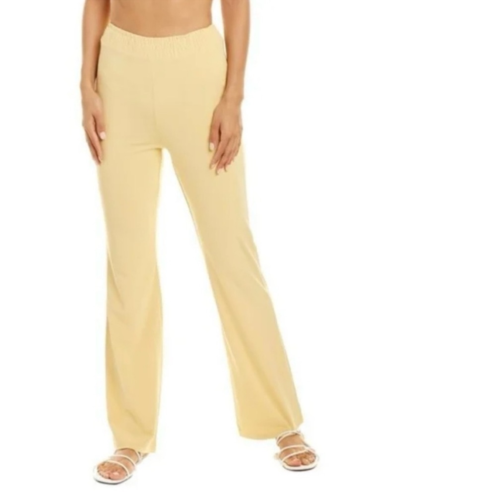 Weworewhat Pants Sand Knit Jersey Medium Women's Yellow Pants